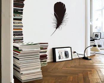 Feather Vinyl Decals Modern Wall Art Sticker